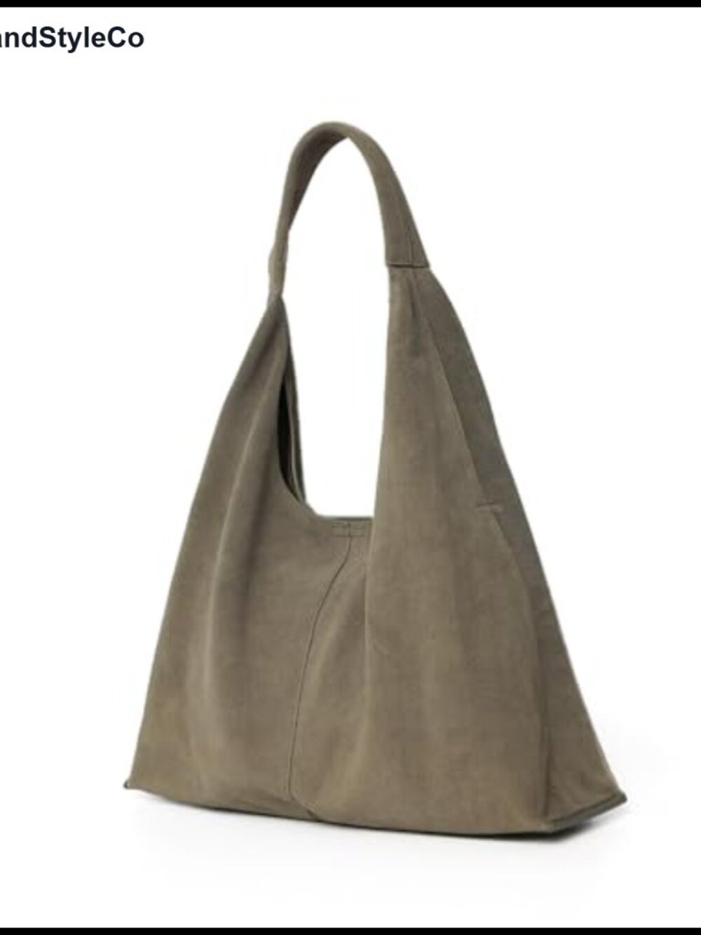 Oversized Suede Leather Hobo Bag Slouchy Shoulder Tote